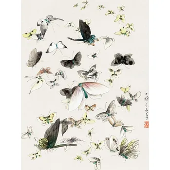 Plakát Plakát, Obraz - Butterflies & Moths (2 of 2) - Katsushika Hokusai