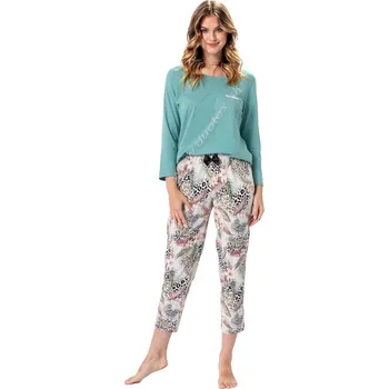 Dámské pyžamo LEVEZA (M-Max) Dámské pyžamo Celina1344 Barva: 1-zelená, Velikost: XL