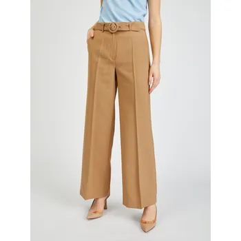 Dámské kalhoty Orsay Hnědé dámské široké kalhoty s páskem - Dámské Orsay hnědá 2226146