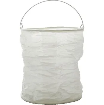 Party dekorace Lampion z mačkaného papíru pr. 13x18cm bílý