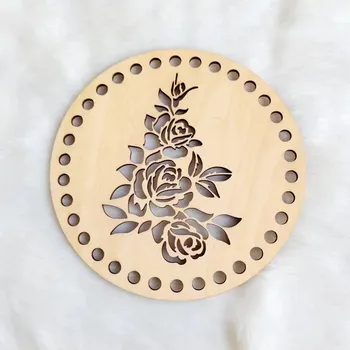 Dřevěný ornament 15 cm - Růže