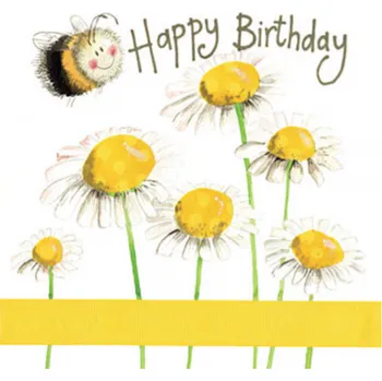 Přání v obálce Busy, Včelka od ALEX CLARK 16*16 cm (Blahopřání v obálce včelky, včela)