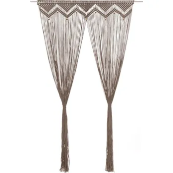Závěs Petrashop Macramé závěs taupe 140 x 240 cm bavlna Hnědošedá323980