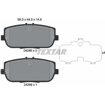 Brzdová destička Sada brzdových destiček, kotoučová brzda TEXTAR 2429801