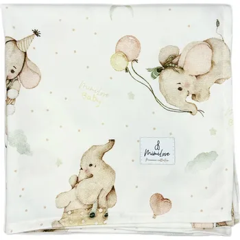 přikrývka Mimilove Bambusová přikrývka 100x100 cm Slůňata