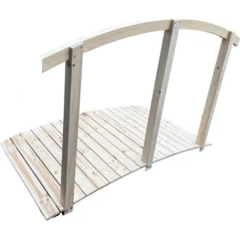 Zahradní můstek Zahradní dřevěný mostek s madlem 220 cm (Zahradní dřevěný mostek s jedním madlem 220 cm)