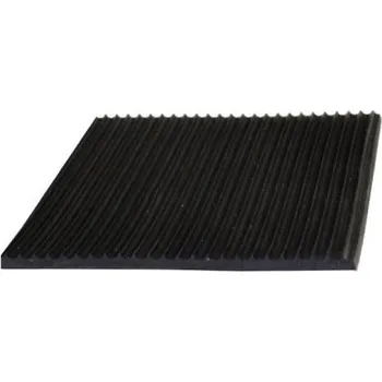 Těsnění pro motocykl Plochá protiskluzová rohož GM3-003/1200 tloušťka 3 mm, šířka 1200 mm černá rýhovaná