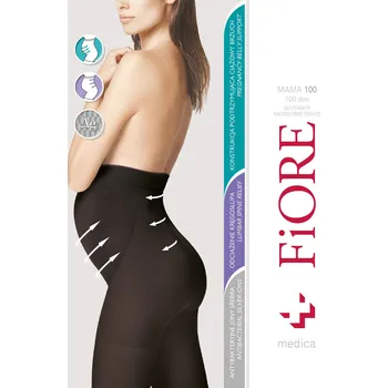 Dámské punčochy Silonkové punčocháče Fiore Mama 100 den M5215 Barva: Černá, Velikost: 3-M