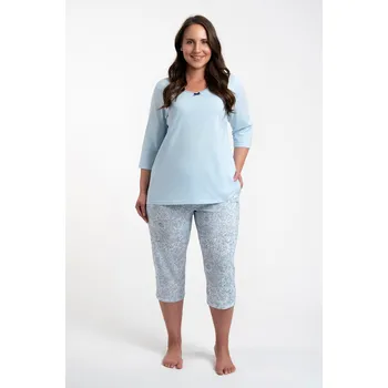 Dámské noční prádlo Dámské pyžamo Italian Fashion Salli r.3/4 sp.3/4 Barva: Modrá, Velikost: S