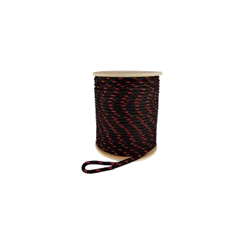 RUNPOTEC 20616 Tažné lano z polyesteru, Ø 12mm, délka 200m, na kabelovém bubnu