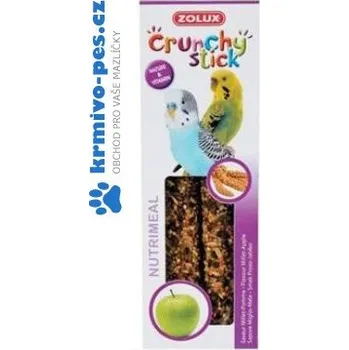 Pro ptáka Crunchy Stick Parakeet Proso/Jablko 2ks Zolux