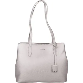 Tříoddílová stříbrná kabelka na rameno David Jones CM7008F