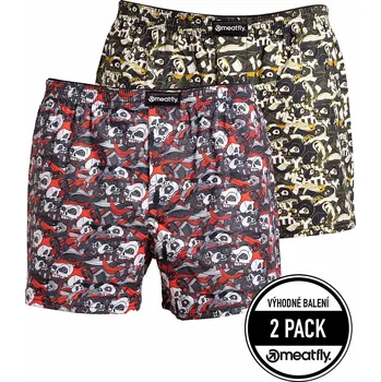Boxerky trenky Meatfly Agostino 2 Pack - Graveyard XL
