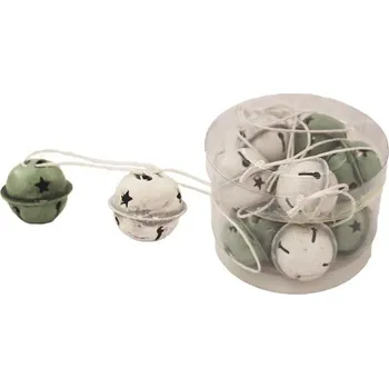 Vánoční dekorace Rolnička k zavěšení, 12 ks K3510-21 - dia 3 x 2,5 cm