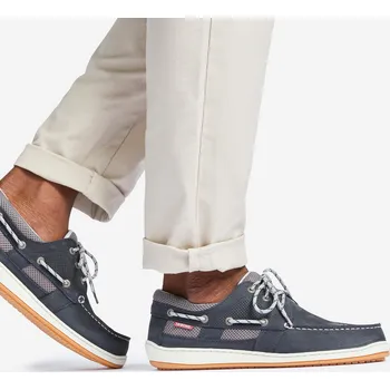 Pánské polobotky DECATHLON Pánské kožené boty na loď Clipper 39 MODRÁ