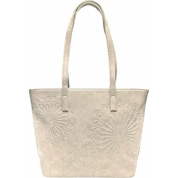 Kabelka Světle šedohnědá dámská kabelka přes rameno se vzorem Luela