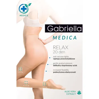 Dámská móda Silonkové punčocháče Gabriella Medica Relax 20 DEN Code 110 Barva: Béžová, Velikost: 4-L