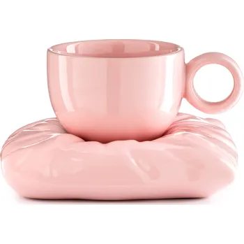 Keramický hrnek na polštáři Růžová