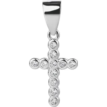 Přívěsek Bealio BEALIO Stříbrný přívěsek ZÁŘIVÝ KŘÍŽ 14 mm 03-12440-2408