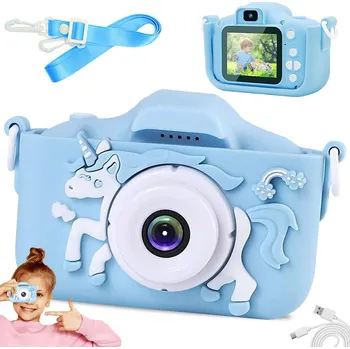dobirkov.cz Fotoaparát, dětský fotoaparát, jednorožec, modrý
