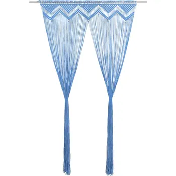 Závěs Petrashop Macramé závěs modrý 140 x 240 cm bavlna Modrá323986