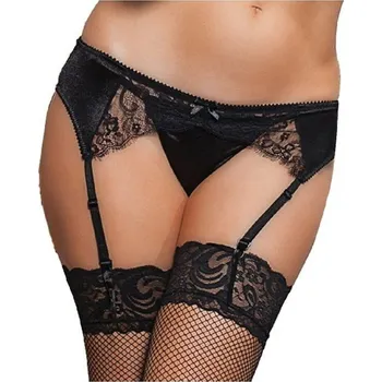 Dámské erotické punčochy Podvazkový Pás Seven Til Midnight 9759 Černá (Velikost M) (38-42)