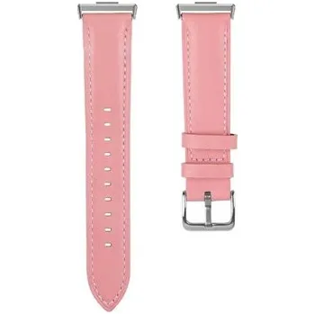 CELLFISH kožený řemínek pro Huawei Watch Fit 3 / Fit 4 / Fit 4 Pro růžový