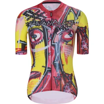 cyklistický dres RIVANELLE Cyklistický dres s krátkým rukávem - FURIOSO - červená/žlutá XS