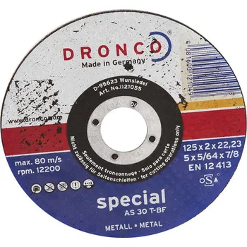 Brusný kotouč Brusivo nezařazené Kotouč rozbrušovací 125x2x22,2 ocel DRONCO - OS-BR10059