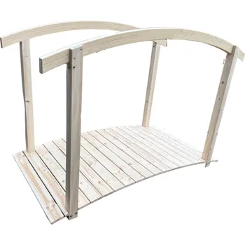 Zahradní můstek Zahradní dřevěný mostek se dvěma madly 120 cm (Zahradní dřevěný mostek se dvěma madly 120 cm)