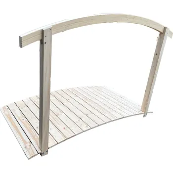 Zahradní můstek Zahradní dřevěný mostek s madlem 150 cm (Zahradní dřevěný mostek s jedním madlem 150 cm)