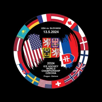 Puk FansArena Puk Ice Hockey World Championship Czechia MS 2024 Dueling 13.5.2024 USA vs. Slovakia
