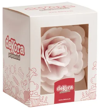 Jedlá dekorace na dort Dekora Professional Cukrový jedlý květ růže 12,5 cm