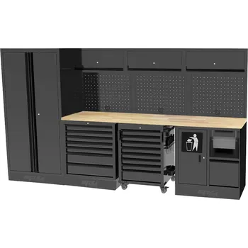 SP Tools Sestava dílenského nábytku SPT USA - SPUSS222 Pracovní deska:: dřevěná