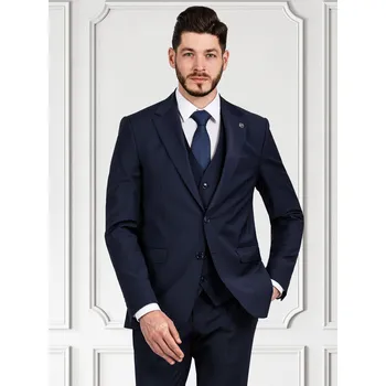 FERATT Oblekové sako s vestou LONDON tmavě modré Velikost: 176/52