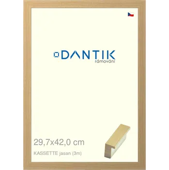 Rám na obraz DANTIK rámeček 29,7x42 | KASSETTE jasan (Plexi Čiré) (Vyrobeno s láskou u nás v DANTIKU)