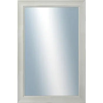 Zrcadlo DANTIK - Zarámované zrcadlo - rozměr s rámem cca 40x60 cm z lišty ANDRÉ velká bílá (3155)