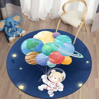 Koberec Kulatý dětský koberec se žirafou - 9,100 cm x 100 cm