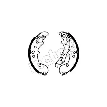 Brzdový systém Sada brzdových čelistí METELLI 53-0720