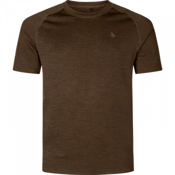 Pánské oblečení Seeland - Active triko pánské s krátkým rukávem hnědé XXXL