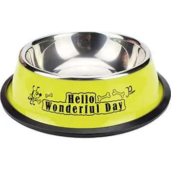 Miska pro psa Surtep Animals Nerezová miska Sentence Barva: Žlutá, Objem: 1700ml
