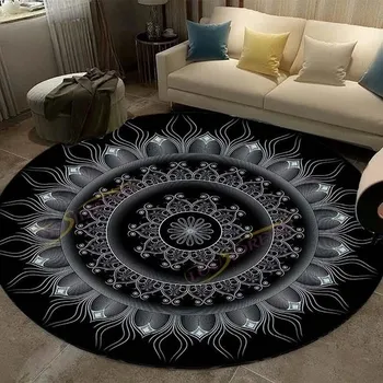 Koberec Vintage mandala kulatý koberec do obýváku - 14,100 cm x 100 cm