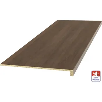 Parapet Parapet na míru dřevotříska s nosem tmavý dub 3052 17/40x600xdélka na přání 500 - 3999 mm
