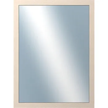 Zrcadlo DANTIK - Zarámované zrcadlo - rozměr s rámem cca 60x80 cm z lišty 4020 bílá prodřená (2766)