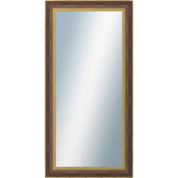 Koupelnový nábytek DANTIK - Zarámované zrcadlo - rozměr s rámem cca 50x100 cm z lišty ZVRATNÁ červenozlatá plast (3069)