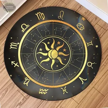 Koberec Kulatý protiskluzový koberec domácí dekorace styl zvěrokruh - 18,60 cm x 60 cm
