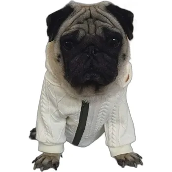 Dámský svetr Surtep Animals Svetr s kapucí Bulldog Barva: Béžová, Velikost: S