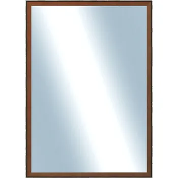 Zrcadlo DANTIK - Zarámované zrcadlo - rozměr s rámem cca 50x70 cm z lišty Inclinata colori hnědá (3135)