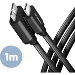AXAGON , SPEED kabel Micro-B USB <-> USB-C, 1m, USB 3.2 Gen 1, 3A, ALU, tpe, černý BUMM3-CM10AB