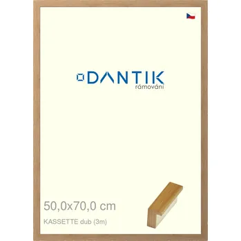 Rám na obraz DANTIK rámeček 50x70 | KASSETTE dub (Plexi Čiré) (Vyrobeno s láskou u nás v DANTIKU)